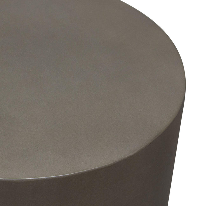 Montage Round Natural Cement End Table by Diamond Sofa