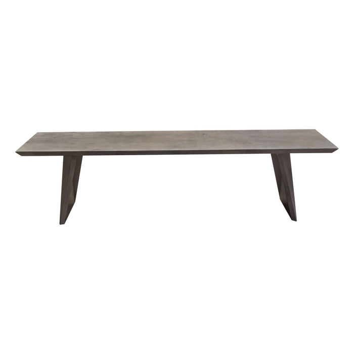 Motion Solid Mango Wood Dining/Accent Bench in Smoke Grey Finish w/ Silver Metal Inlay by Diamond Sofa image