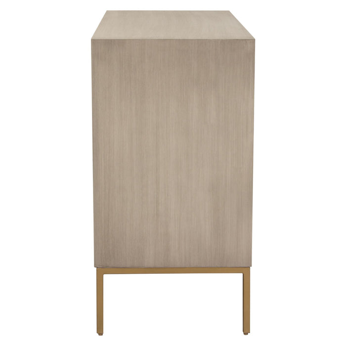 Prisma 2-Door Accent Cabinet w/ Dyed Bone Inlay Sunburst w/ Brass Legs by Diamond Sofa