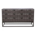 Spectrum 6-Drawer Solid Mango Wood Dresser in Smoke Grey Finish w/ Gun Metal Finished Legs by Diamond Sofa - Home And Beyond