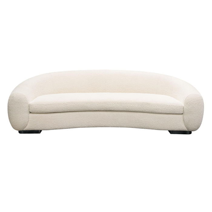 Pascal Sofa in Bone Boucle Textured Fabric w/ Contoured Arms & Back by Diamond Sofa image