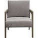 Blair Accent Chair in Grey Fabric with Curved Wood Leg Detail image