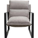 Miller Sling Accent Chair in Grey Fabric w/ Black Powder Coated Metal Frame image