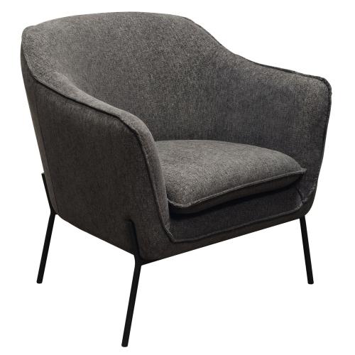 Status Accent Chair in Grey Fabric with Metal Leg image