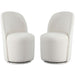 Kendall 2-Pack Dining/Accent Swivel Chair in Ivory Boucle Fabric image