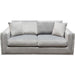 Envy Loveseat in Platinum Grey Velvet with Tufted Outside Detail and Silver Metal Trim image