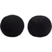 Set of (2) 10" Round Accent Pillows in Black Faux Sheepskin image