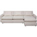 Arcadia 2PC Reversible Chaise Sectional w/ Feather Down Seating in Cream Fabric image