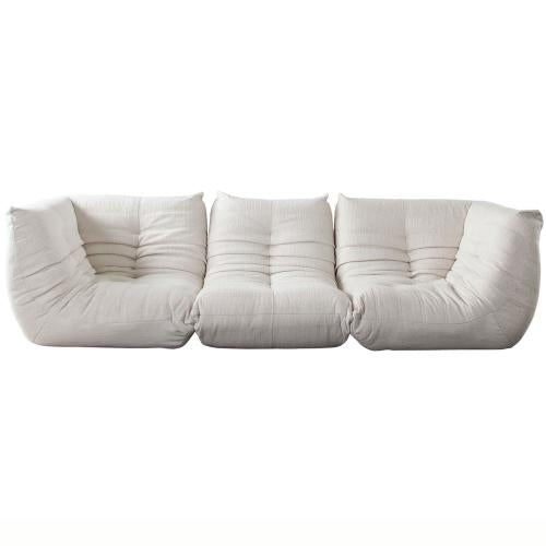 Ezra 3PC Modular Sofa in Cream Fabric image