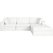 Muse 4PC Modular Reversible Chaise Sectional in Mist White Performance Fabric image