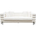 Vox Sofa in Faux White Shearling w/ Black Powder Metal Legs image