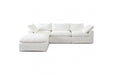 Willow 4PC Modular Reverisble Chaise Sectional in White Linen Fabric image