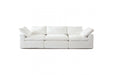 Willow 3PC Modular Sofa in White Linen Fabric image