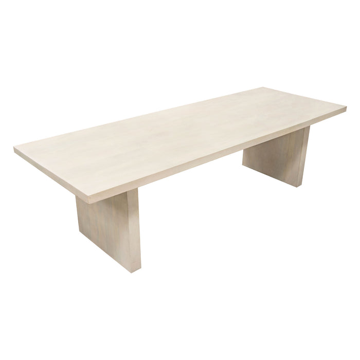 Sonoma 110" Solid Mango Wood Dining Table in Light Natural Grey Wash Finish by Diamond Sofa