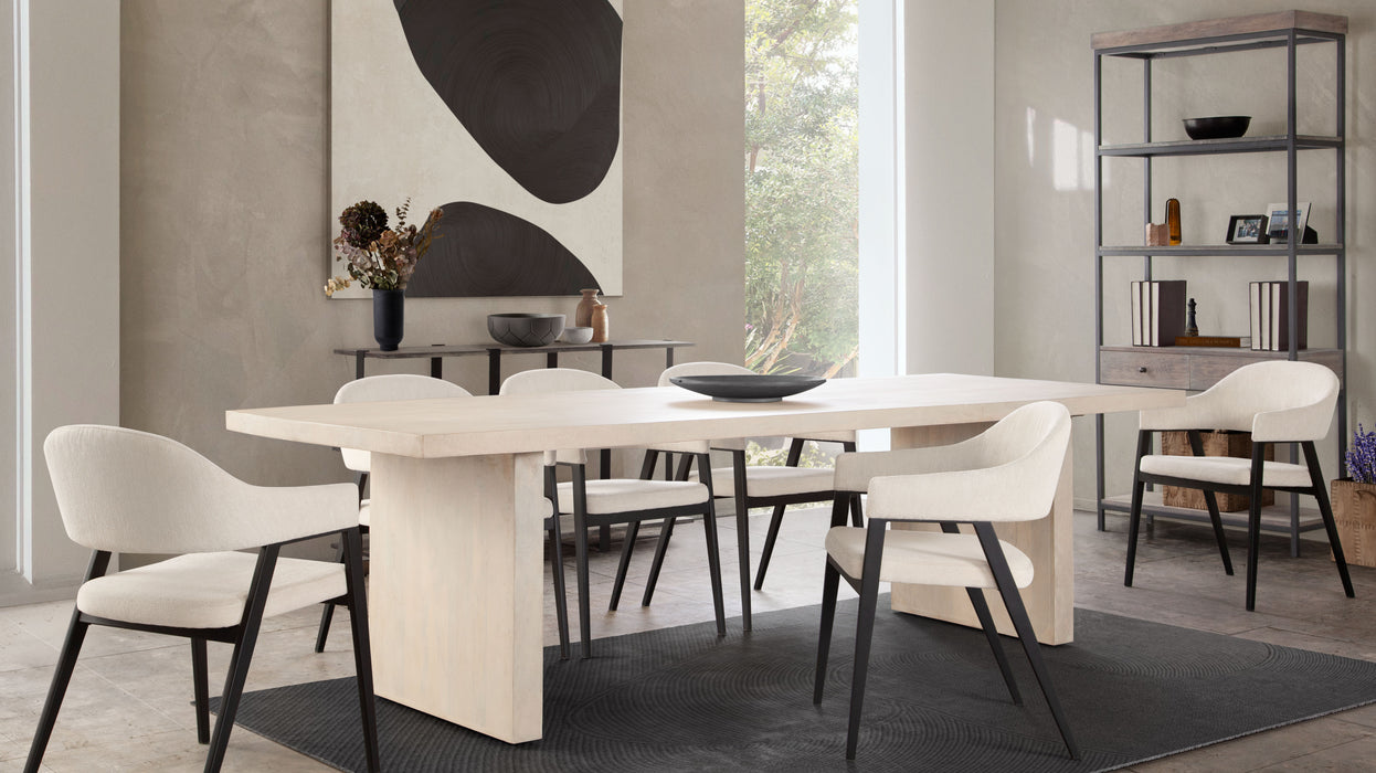 Sonoma 110" Solid Mango Wood Dining Table in Light Natural Grey Wash Finish by Diamond Sofa