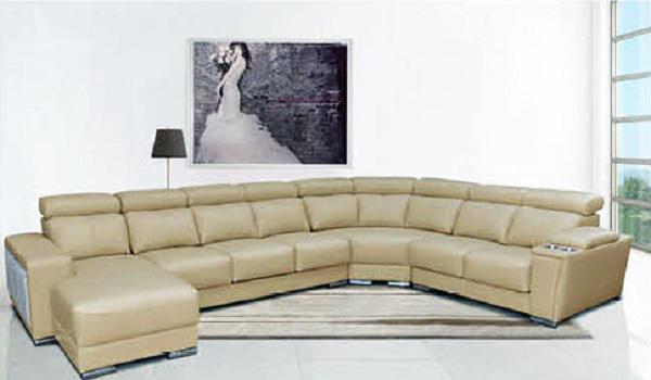 ESF Furniture 8312 Left Sectional w/Sliding Seat in Beige