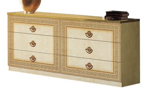 ESF Furniture Aida Double Dresser in Ivory w/ Gold image