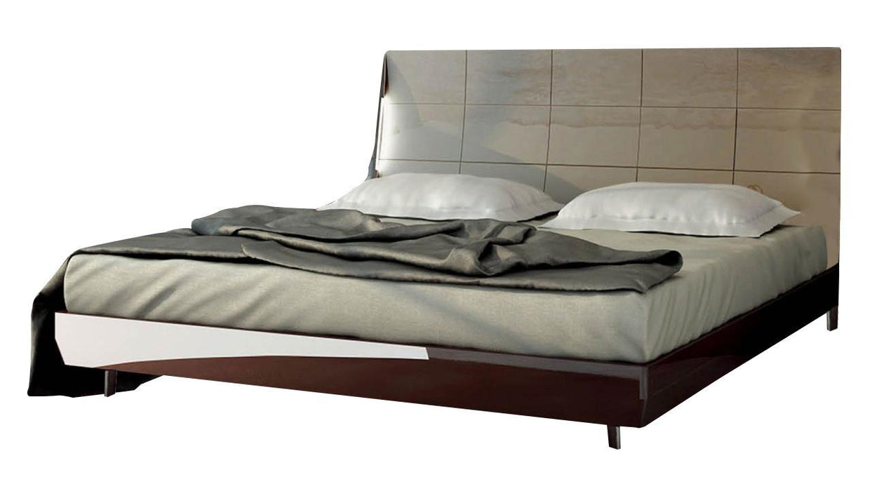 ESF Furniture Barcelona Queen Platform Bed in Dark Brown