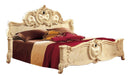 ESF Furniture Barocco King Leather Panel Bed in Ivory image