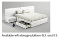 ESF Furniture Sara Queen Platform with Storage Bed in White image