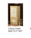 ESF Furniture Aida 2 Door Wardrobe in Ivory w/ Gold image