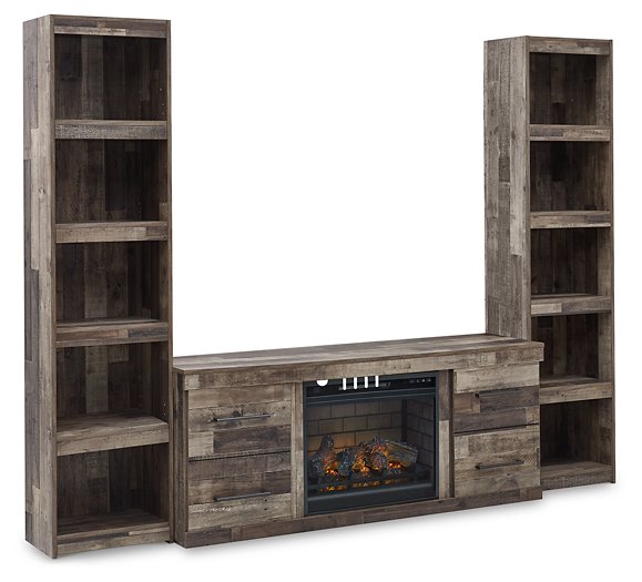 Derekson 3-Piece Entertainment Center with Electric Fireplace - Home And Beyond