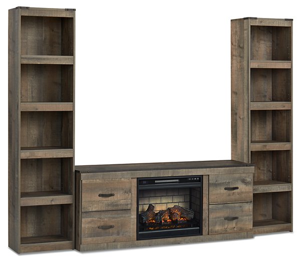 Trinell 3-Piece Entertainment Center with Electric Fireplace - Home And Beyond
