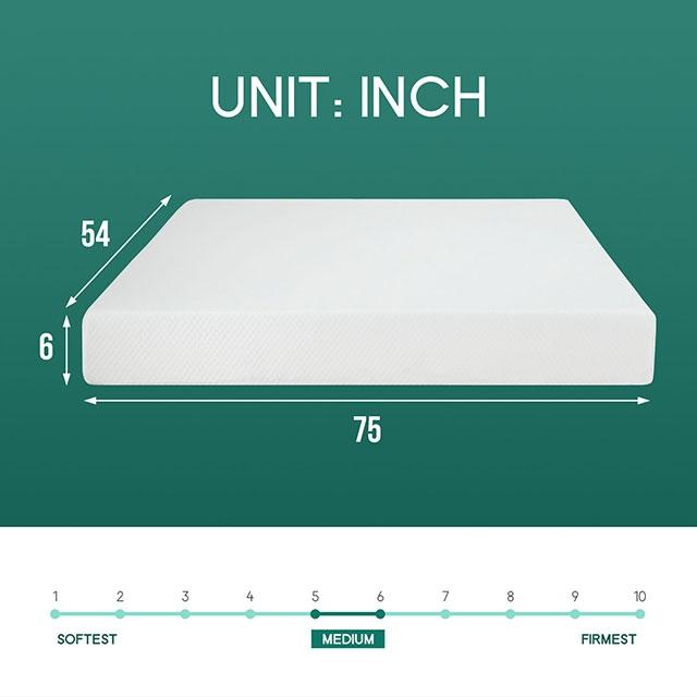 Artemisia 6" Full, Queen, & Twin Memory Foam Mattress