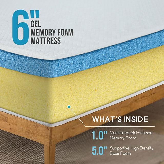 Artemisia 6" Memory Foam Mattress White - Home And Beyond