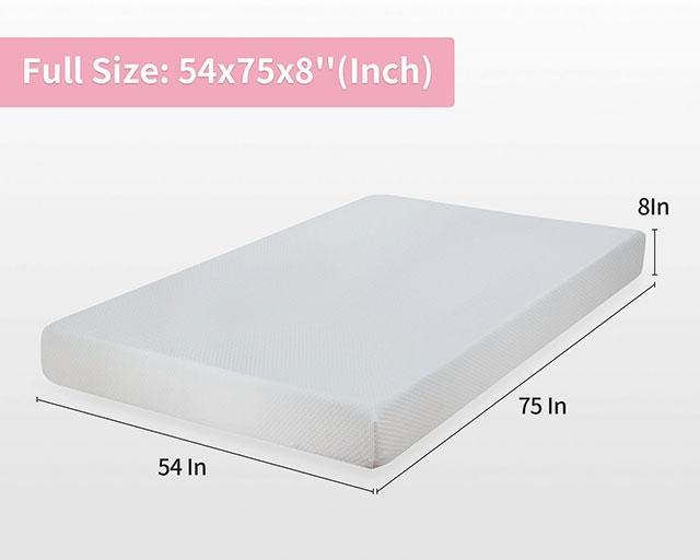 Artemisia 8" Memory Foam Mattress White - Home And Beyond