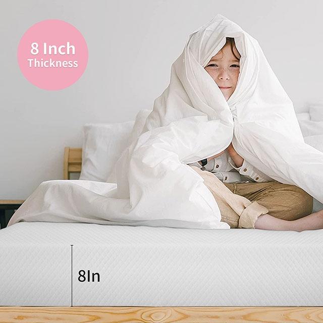 Artemisia 8" Memory Foam Mattress White - Home And Beyond