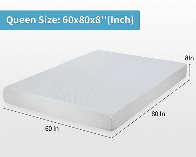 Artemisia 8" Memory Foam Mattress White - Home And Beyond