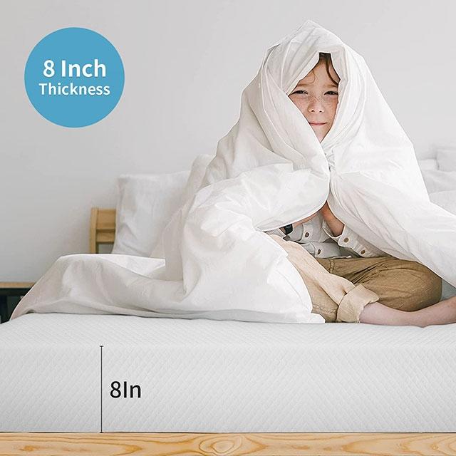 Artemisia 8" Memory Foam Mattress White - Home And Beyond