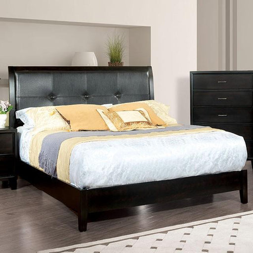 Enrico Full Queen Bed Brown, Black, & Cherry - Home And Beyond