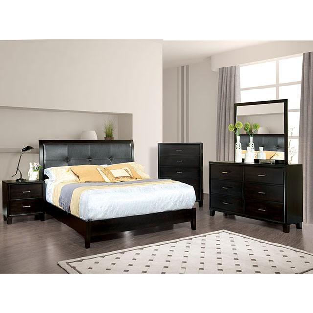 Enrico Full Queen Bed Brown, Black, & Cherry - Home And Beyond