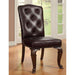 Bellagio Brown Cherry/Pattern Leatherette Side Chair (2/CTN) - Home And Beyond