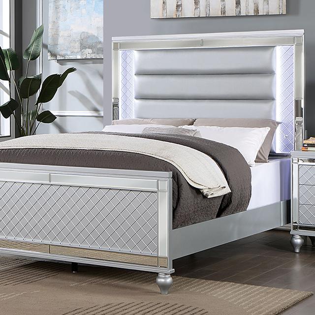 CALANDRIA Queen Bed, Silver image