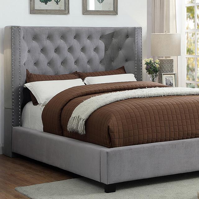 CARLEY E.King Bed, Gray image