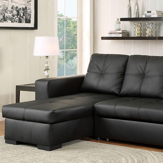 DENTON Sectional, Black image