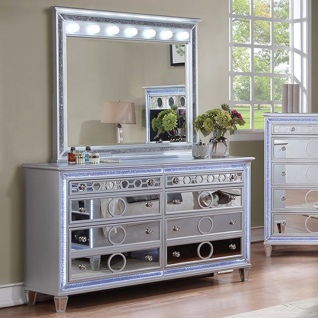 MAIREAD Dresser w/ LED, Silver image