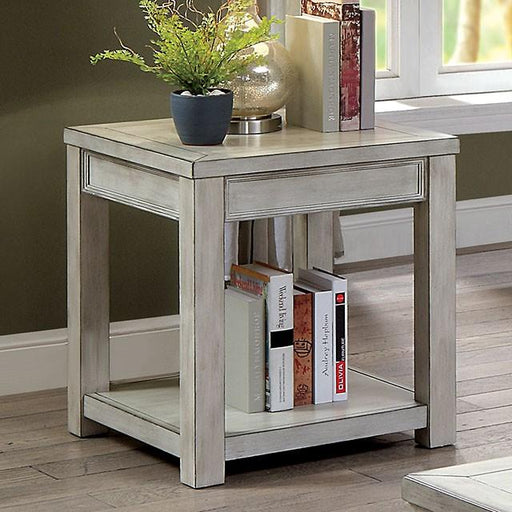 Meadow Antique White End Table image