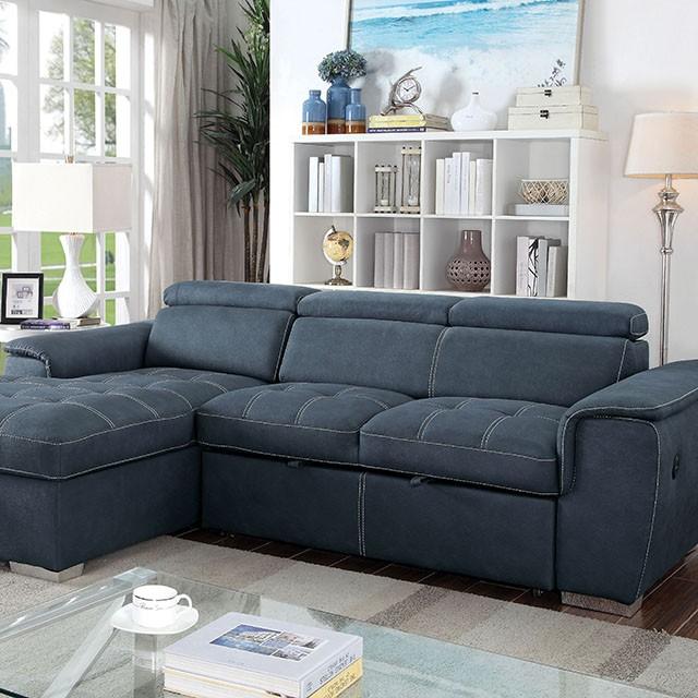 Patty Blue Gray Sectional, blue image