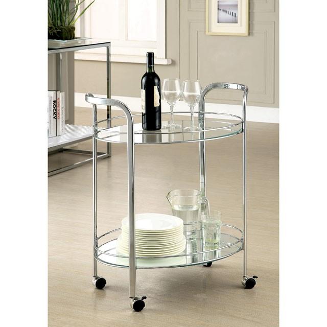 LOULE Chrome Serving Cart image