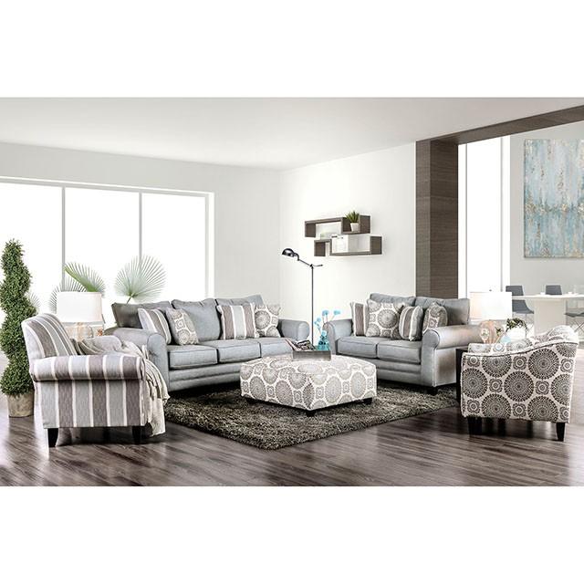 Misty Blue Gray Love Seat image