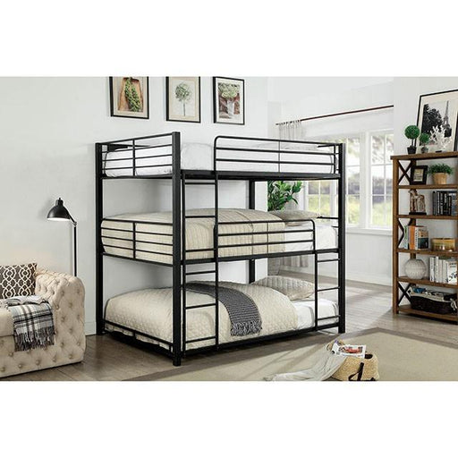 Olga I Sand Black Full Triple Decker Bed image