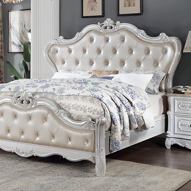 ROSALIND E.King Bed, Pearl White image