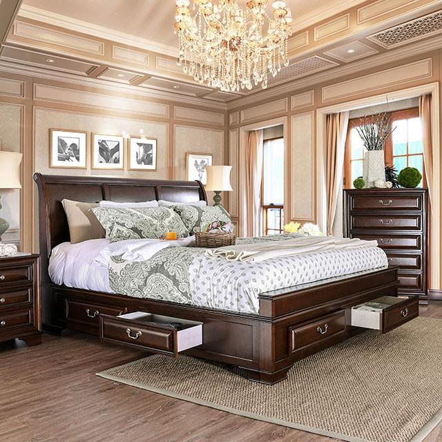 Brandt Brown Cherry Queen Bed