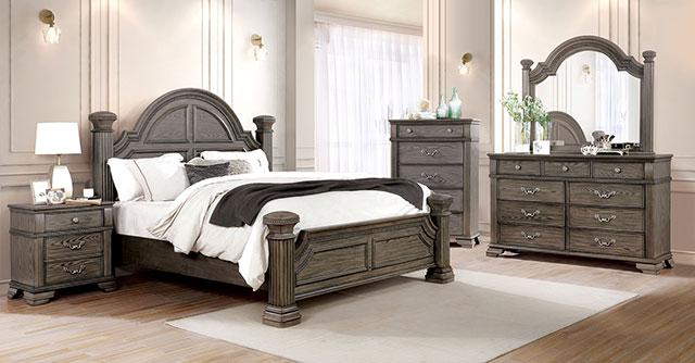 PAMPHILOS E.King Bed, Gray