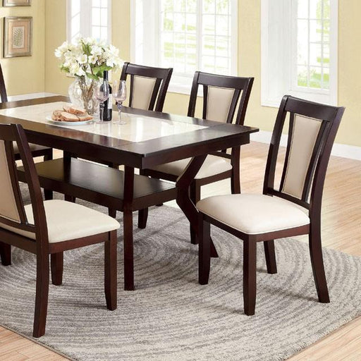 BRENT Dark Cherry/Ivory Dining Table - Home And Beyond