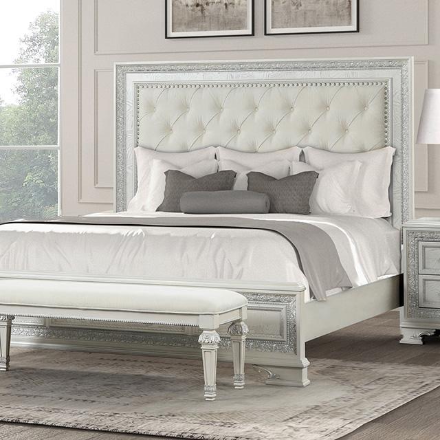 Stella Mia Bed White & White